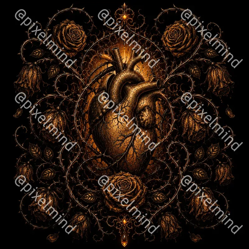 Dark Botanical Gothic Tshirt Glows