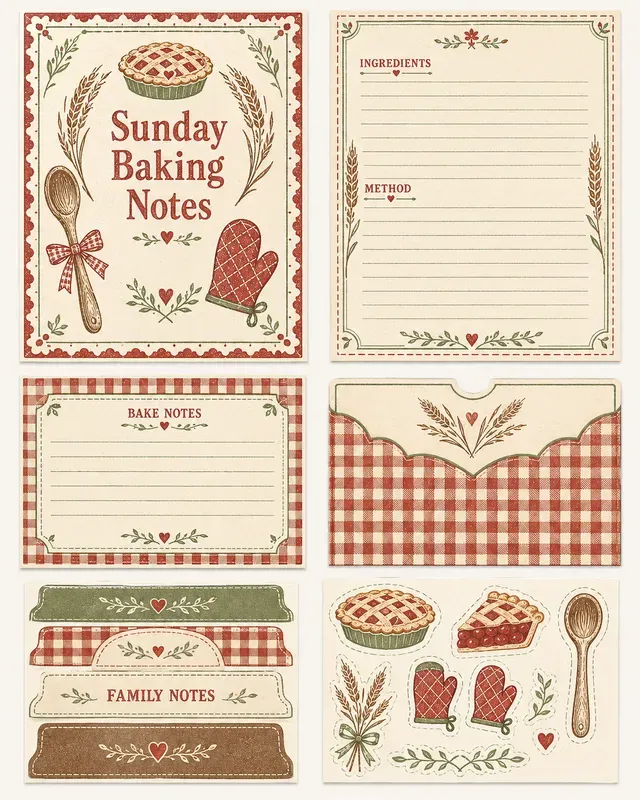 Retro Recipe Journal Folio Kits