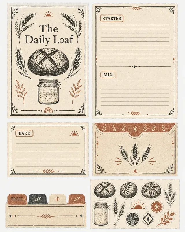 Retro Recipe Journal Folio Kits