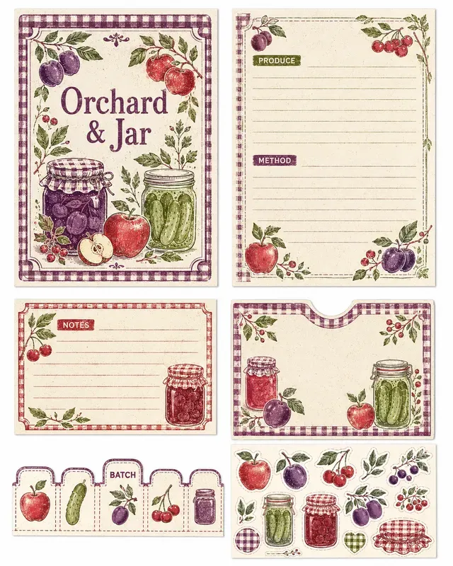 Retro Recipe Journal Folio Kits