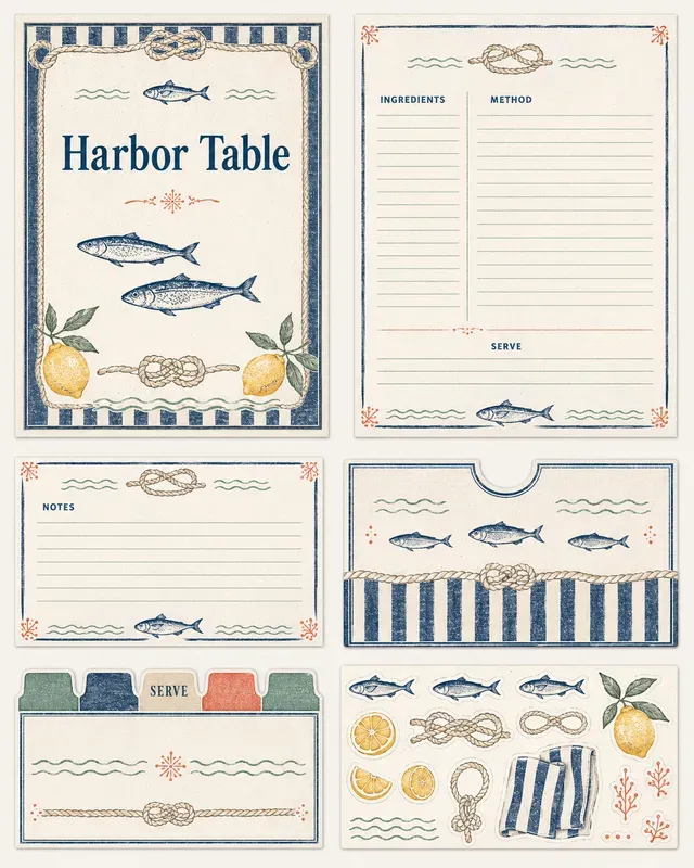 Retro Recipe Journal Folio Kits