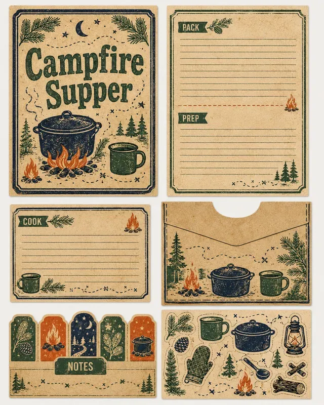 Retro Recipe Journal Folio Kits