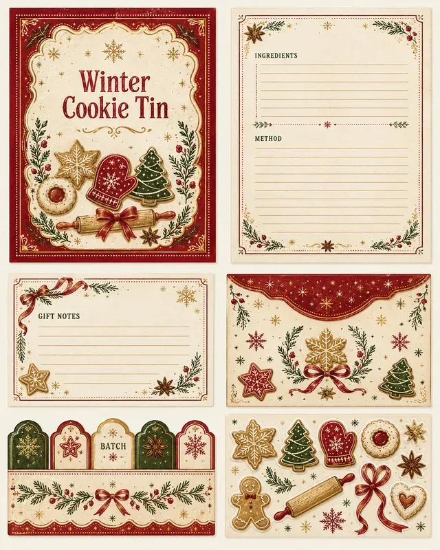 Retro Recipe Journal Folio Kits
