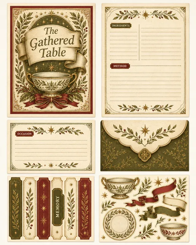 Retro Recipe Journal Folio Kits