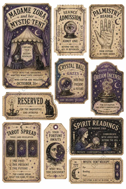 Vintage Halloween Ephemera Sheets