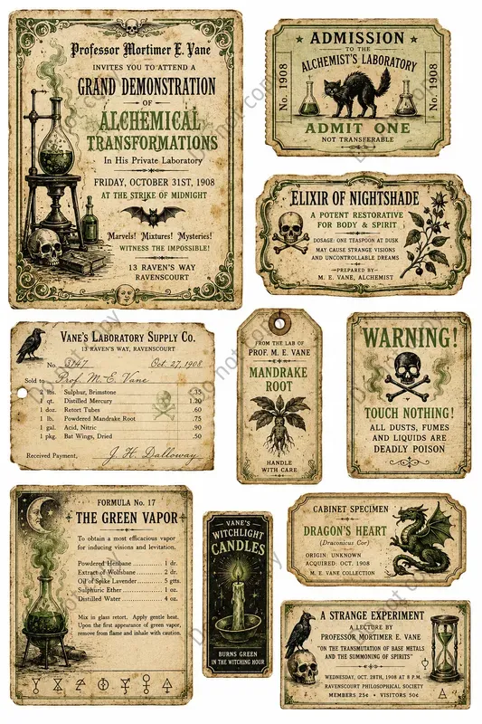 Vintage Halloween Ephemera Sheets