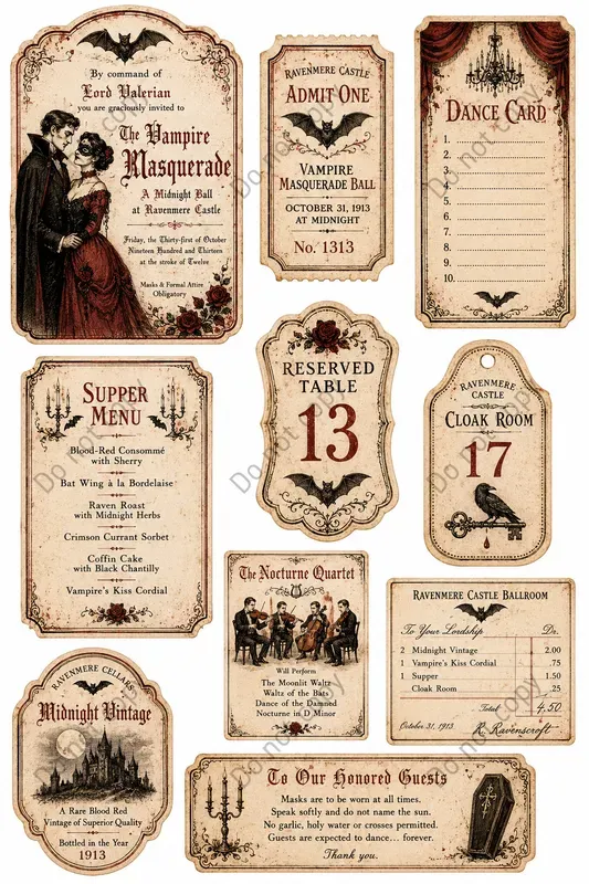 Vintage Halloween Ephemera Sheets