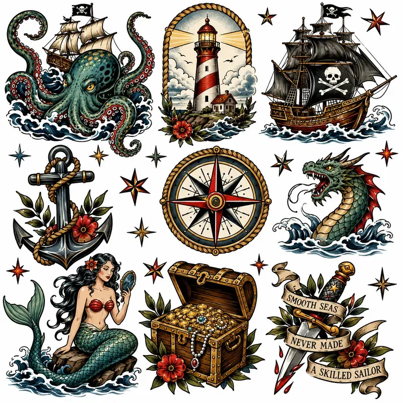 Vintage Tattoo Flash Collection Masters