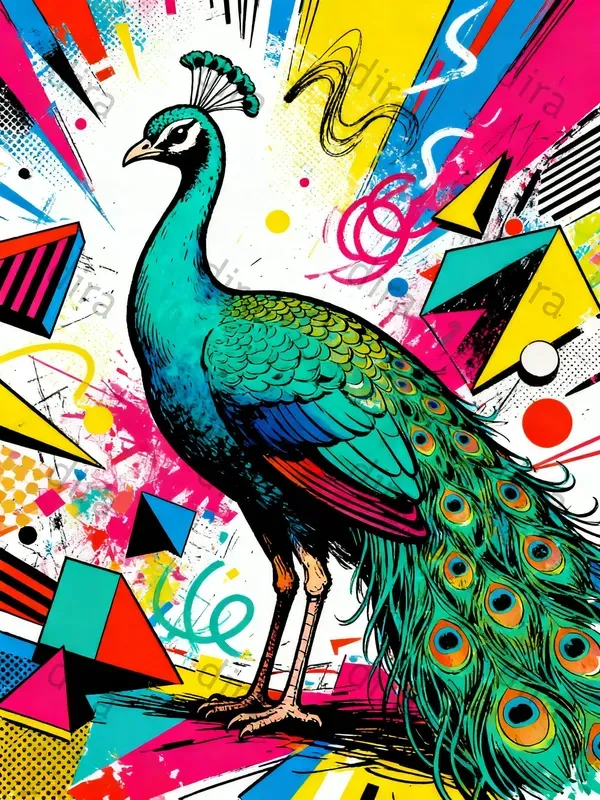 Colourful Animal Memphis Designs