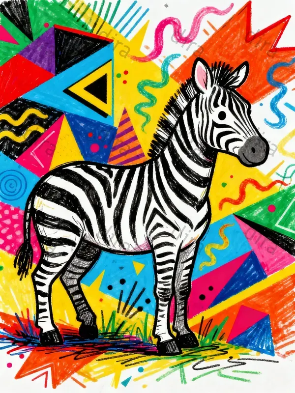 Colourful Animal Memphis Designs