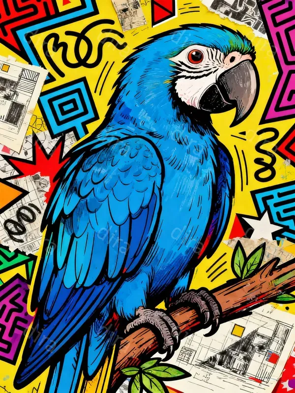 Colourful Animal Memphis Designs