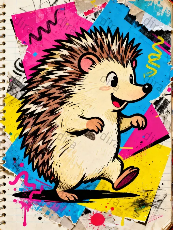 Colourful Animal Memphis Designs