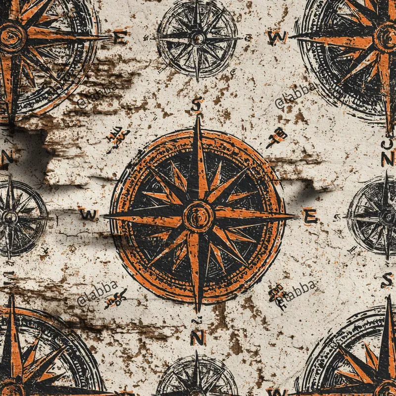 Vintage Mariner Block Print Patterns