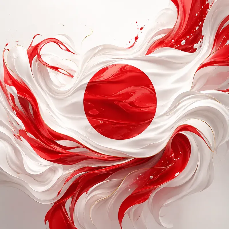 Abstract Flowing Flag Art