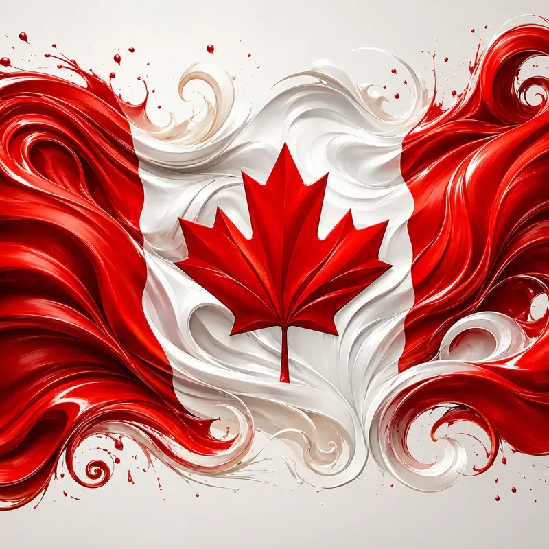 Abstract Flowing Flag Art