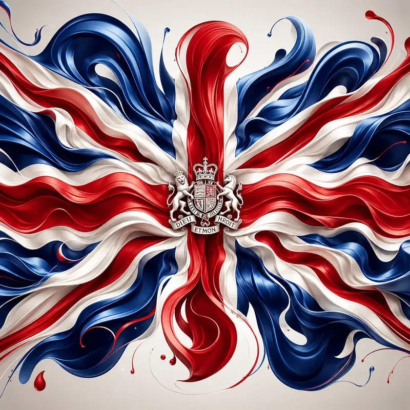 Abstract Flowing Flag Art