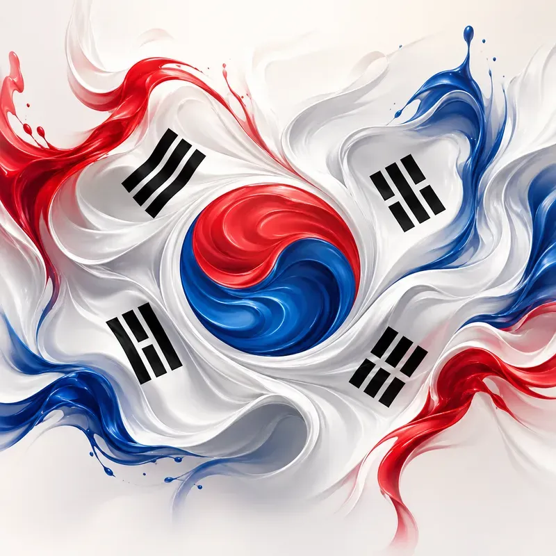 Abstract Flowing Flag Art