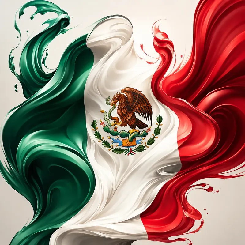 Abstract Flowing Flag Art