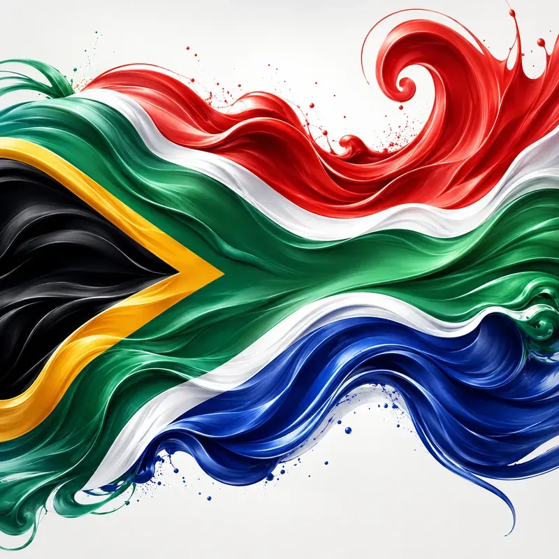 Abstract Flowing Flag Art