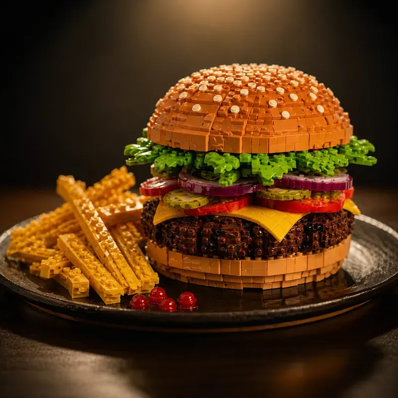 Lego Gourmet Food Photography 8K