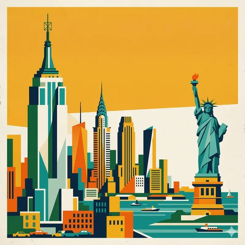 Midcentury Modern Travel City Posters