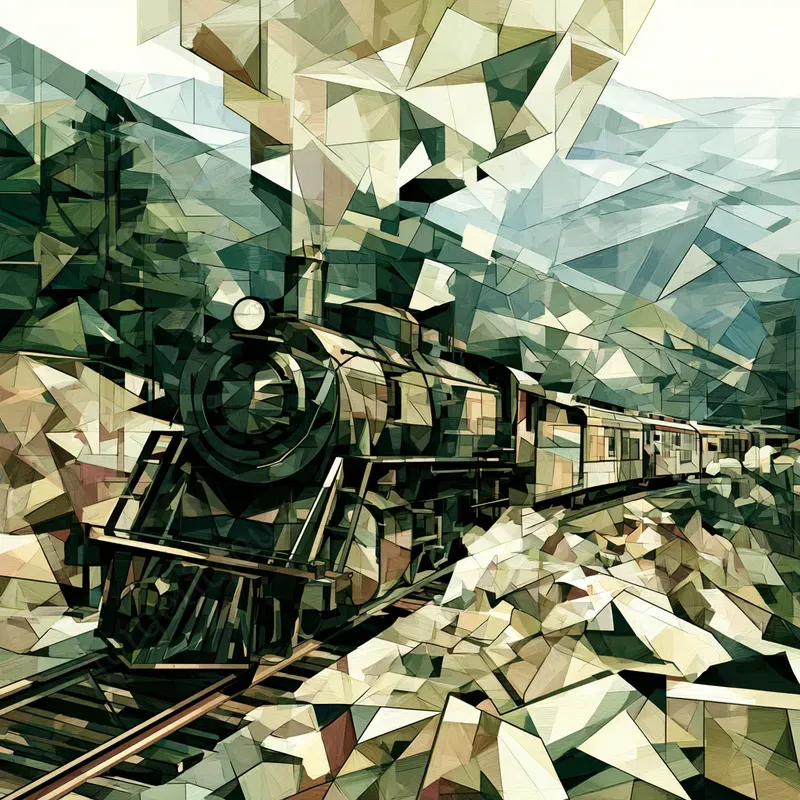 Geometric Painterly Poster Art