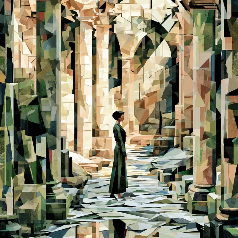 Geometric Painterly Poster Art
