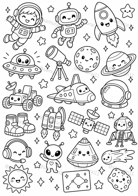 Kawaii Doodle Coloring Page Makers