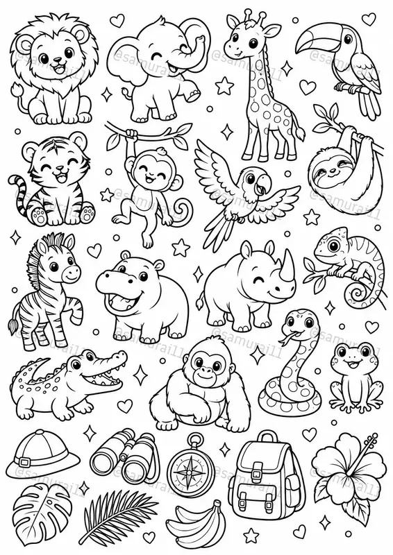 Kawaii Doodle Coloring Page Makers