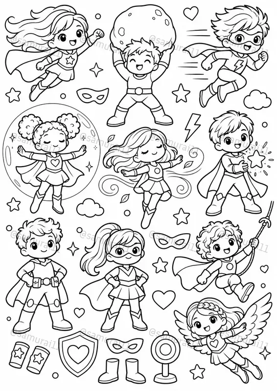 Kawaii Doodle Coloring Page Makers