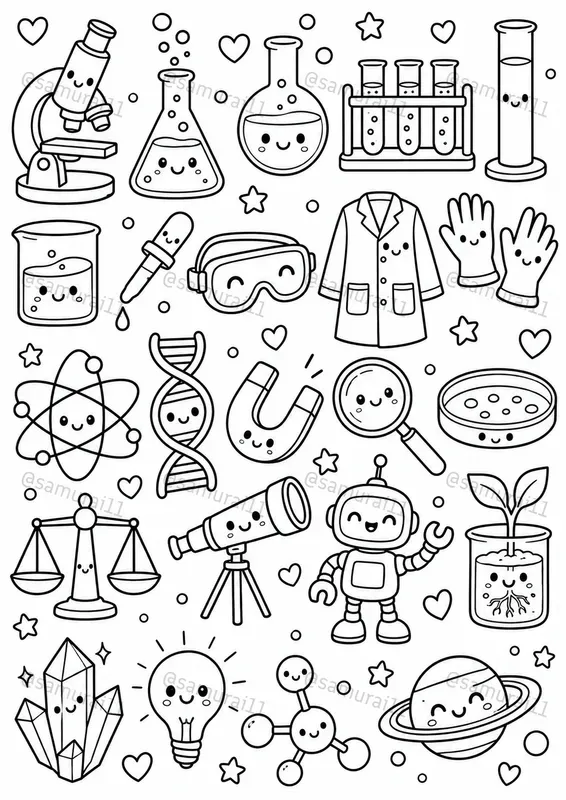 Kawaii Doodle Coloring Page Makers