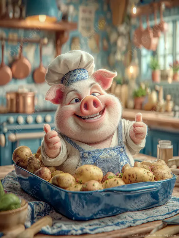 Whimsical Funny Kitchen Cartoons