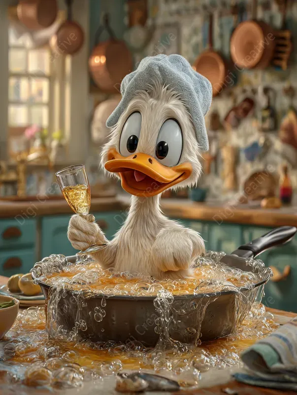 Whimsical Funny Kitchen Cartoons