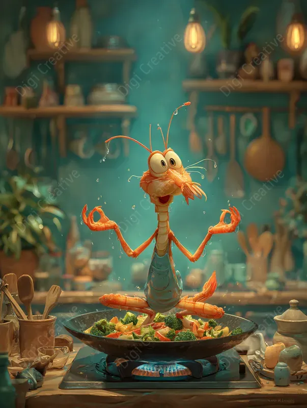 Whimsical Funny Kitchen Cartoons