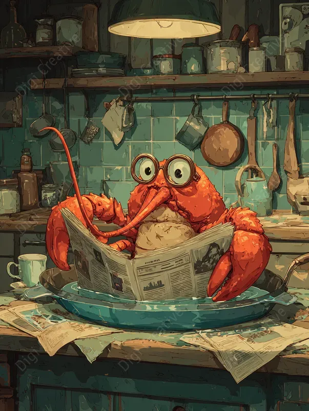 Whimsical Funny Kitchen Cartoons