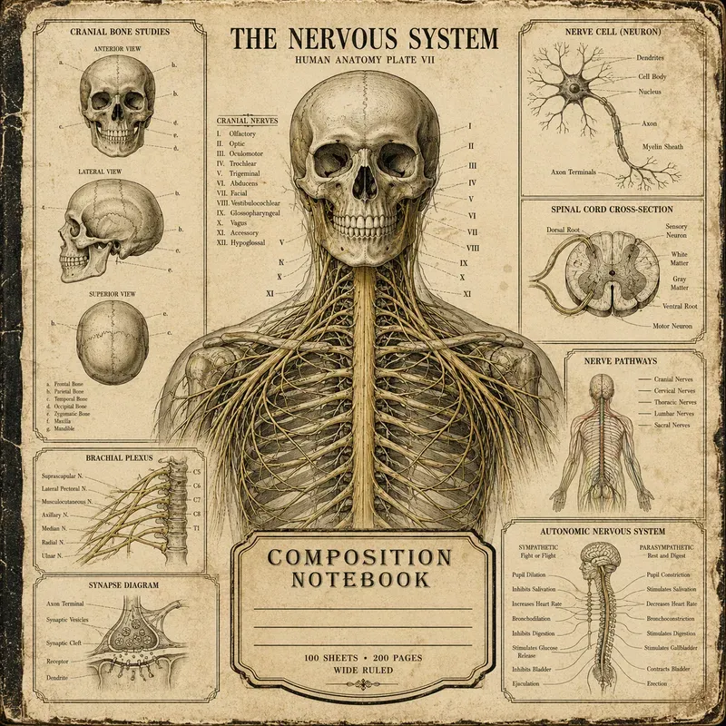 Vintage Anatomy Notebook Cover Designs
