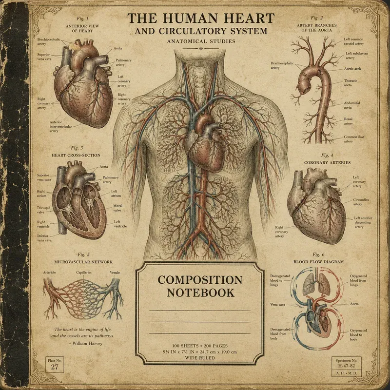 Vintage Anatomy Notebook Cover Designs
