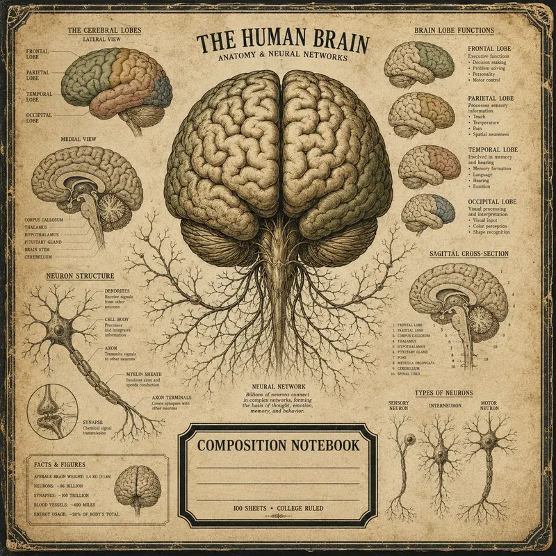 Vintage Anatomy Notebook Cover Designs