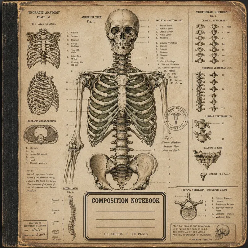 Vintage Anatomy Notebook Cover Designs