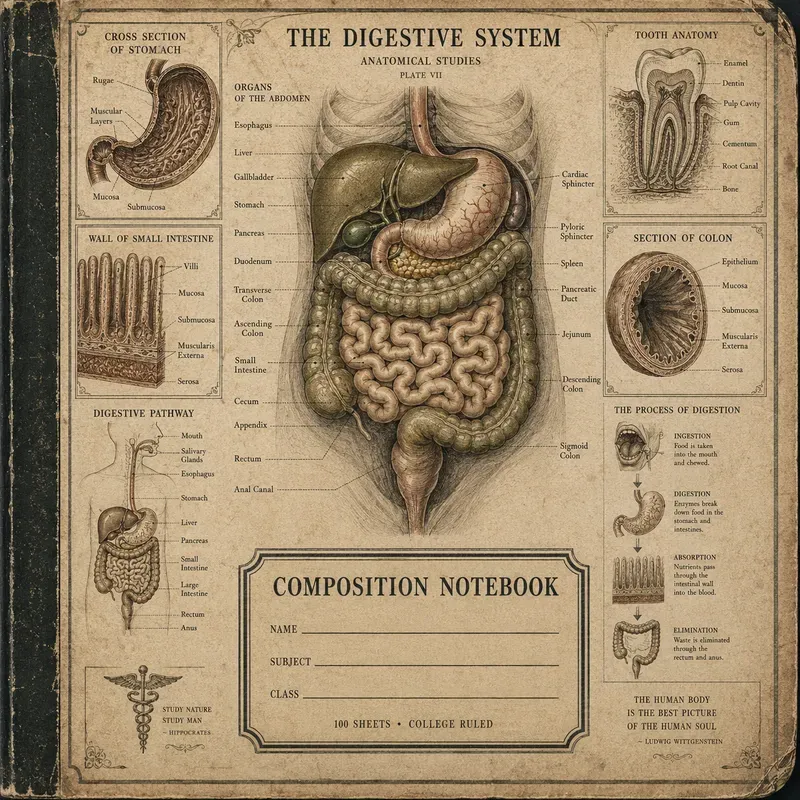 Vintage Anatomy Notebook Cover Designs
