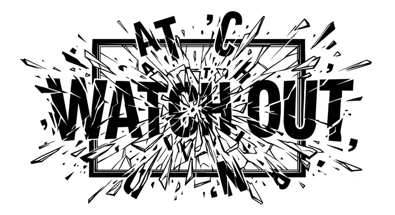 Exploding Object Kinetic Typography Texts