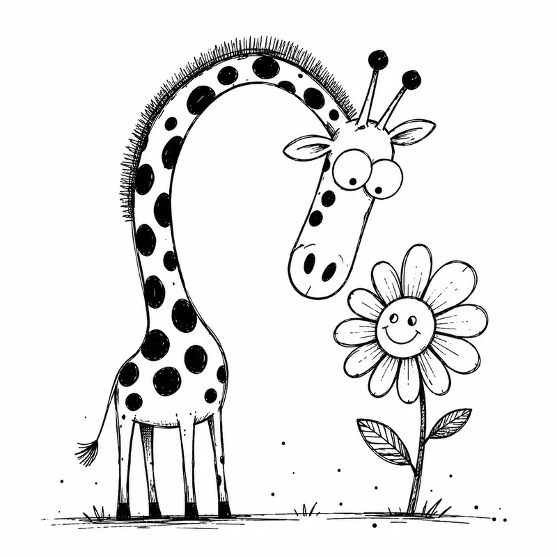 Whimsical Longneck Doodles