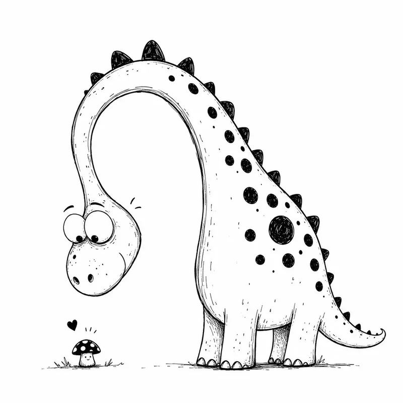 Whimsical Longneck Doodles