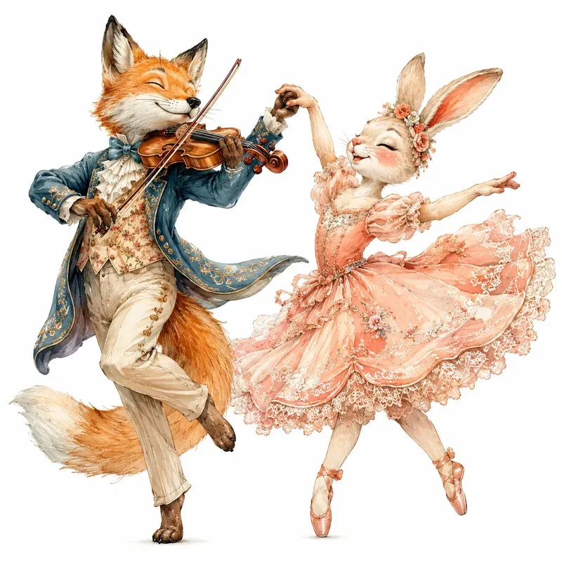 Whimsical Dancing Couples Art Packs