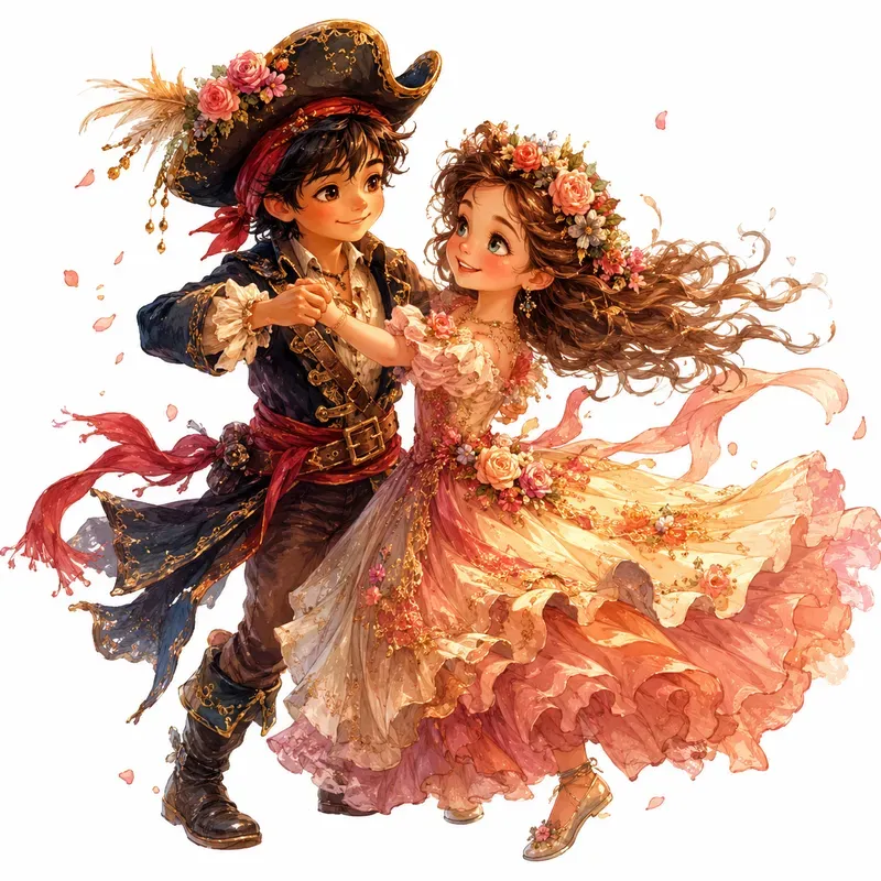 Whimsical Dancing Couples Art Packs