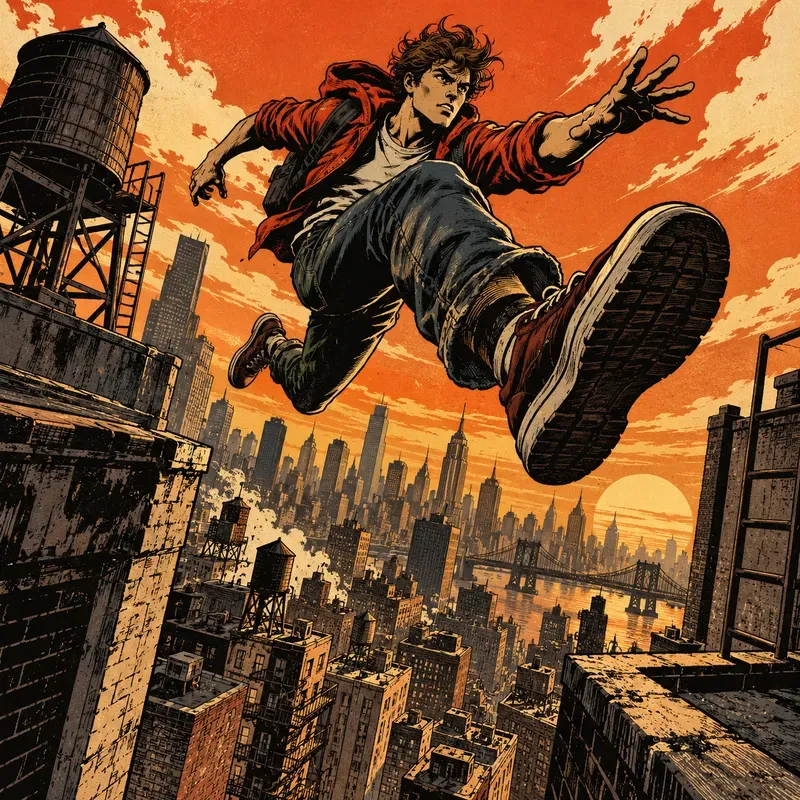 Dynamic Vintage Comic Urban Adventures