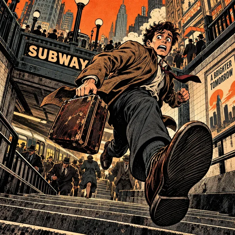Dynamic Vintage Comic Urban Adventures