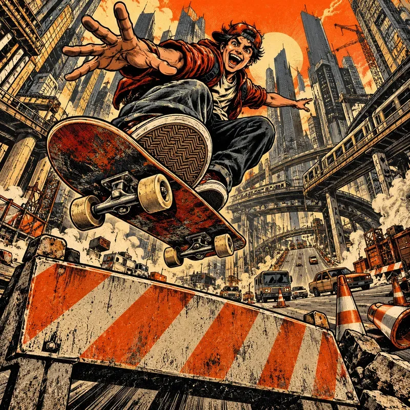 Dynamic Vintage Comic Urban Adventures