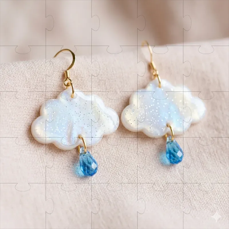 Playful Shaped Earring Photography