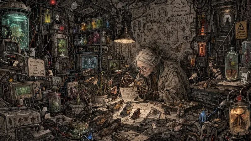 Surreal Mad Scientist Lab Illustrations